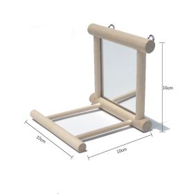 Bird stand with mirror