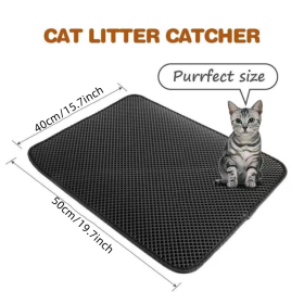 Waterproof Pet Cat Litter Mat EVA Double Layer Cat Litter Trapping Pet Litter Cat Mat Clean Pad Products For Cats Accessories