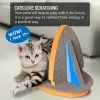 Cat Condo Scratcher Post Cardboard, Sailboat Shape Cat Scratching Board, 21.26x13.78x15.75 inch