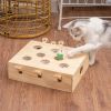 Cat Toy,Interactive Whack-a-mole Solid Wood Toys for Cats