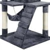 51" Cat Tree with Hammock and Scratching Post Tower, Pink