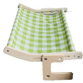 Four Seasons Universal Bedside Window Edge Winter Warm Cat Hammock (Option: L-Green Plaid)