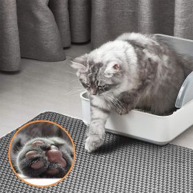 Pet Cat EVA Double Layer Basin Mat Anti-splash Filter Sand Cat Toilet Mat Wear-resistant Scratch-resistant Cattery Pad (Option: 30X30cm-Gray)