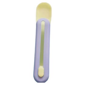 Feeder Cat Strip Squeeze Spoon (Option: Yellow Spoon Light Blue Cover)