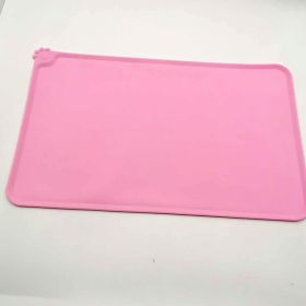 Factory Direct Sales Car Silicone Pet Placemat Dogs And Cats Pet Waterproof Non-slip Insulation Mat Pet Supplies (Option: Large 55x38cm-Pink)