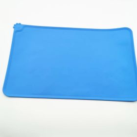 Factory Direct Sales Car Silicone Pet Placemat Dogs And Cats Pet Waterproof Non-slip Insulation Mat Pet Supplies (Option: Large 55x38cm-Blue)