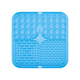 Silicone Pet Slow Food Tableware Bowl Suction Cup Dog Mat (Option: Blue 20cm)