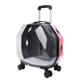 Transparent Backpack With Large Capacity And Ventilated Pet Supplies (Option: Translucent Pink)