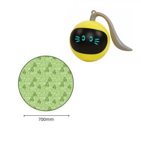 Automatic Funny Cat Toys Electric Motion Undercover Moving Bouncing Rolling Ball Interactive Toy For Indoor Cat Kitty Pet Toy (Option: Green-Yellow ball)