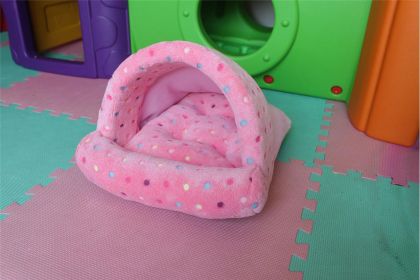 Half Round Tent Dog House For Warmth (Option: Pink dots-L)