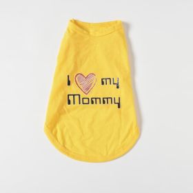 Fashion Personalized Dog Cartoon Vest (Option: Yellow-XS)