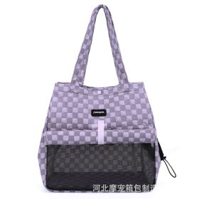 Portable Cat Bag Small Portable Shoulder Pet Products (Color: Purple)