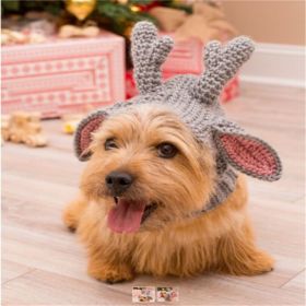 New Pet Hat Cute Style Braid Headgear Spring And Autumn (Option: Gray Small Deer-S)