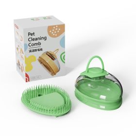 Cat Comb Floating Hair Belt Water Tank Massage Cleaning (Option: Green Hair Removal Brush-Silicone)