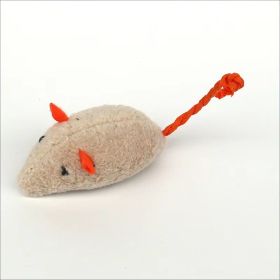 Cat Toy Simulation Little Mouse Self-happiness Mint Toy Scratch-resistant Plush Pet Supplies (Option: Khaki Orange-Mouse 10x25cm)