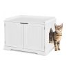 Cat Litter Box Enclosure with Double Doors for Large Cat and Kitty