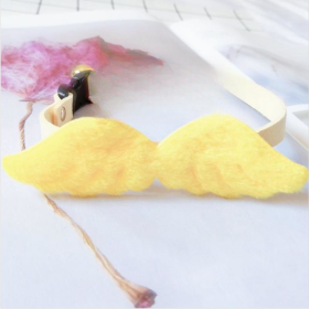 Dogcat Collar Bell Angel Wings Adjustable Collar (Option: Yellow-XS Code)