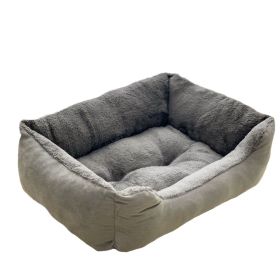 Winter Warm Pet Square Cat Nest (Option: Grey-S)