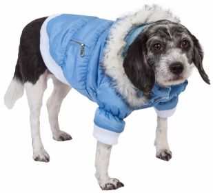 Metallic Fashion Pet Parka Coat (size: large)