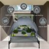 Portable Elevated Outdoor Pet Bed with Removable Canopy Shade