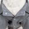 Military Static Rivited Fashion Collared Wool Pet Coat