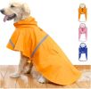 Dog Raincoats for Large Dogs with Reflective Strip Hoodie; Rain Poncho Jacket for Dogs