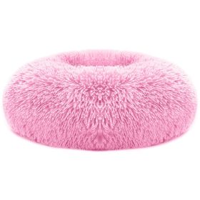 Pet Dog Bed Soft Warm Fleece Puppy Cat Bed Dog Cozy Nest Sofa Bed Cushion L Size (Color: pink)