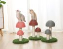 Cat Scratching Post Mushroom, Mini Tower Cat Scratcher Small Cat Tree House Training Toys for Kittens & Small Animals, Scratchers for Indoor Cats