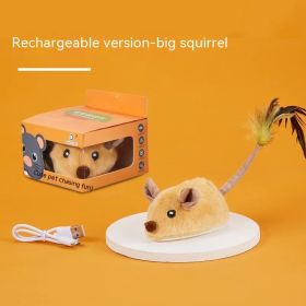 Cat Toy Self-Hi Relieving Boredom Simulation Sound Plush Smart Mouse (Option: Dahuang Mouse Rechargeable)