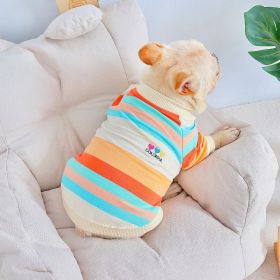 Fashion Colorful Striped Dog Clothes (Option: Colorful Stripes-XL)