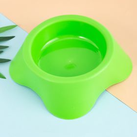 Bottom Non-slip Pet Cat Dog Bowl (Option: Fluorescent Green-Medium)