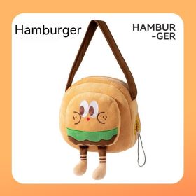 Animal-shaped Pet Diaper Bag Off-shoulder Bag Kitten Puppy Portable Cat Bag Pet Backpack (Option: Hamburger Messenger Bag-Large)