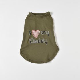 Fashion Personalized Dog Cartoon Vest (Option: Army Green-XL)